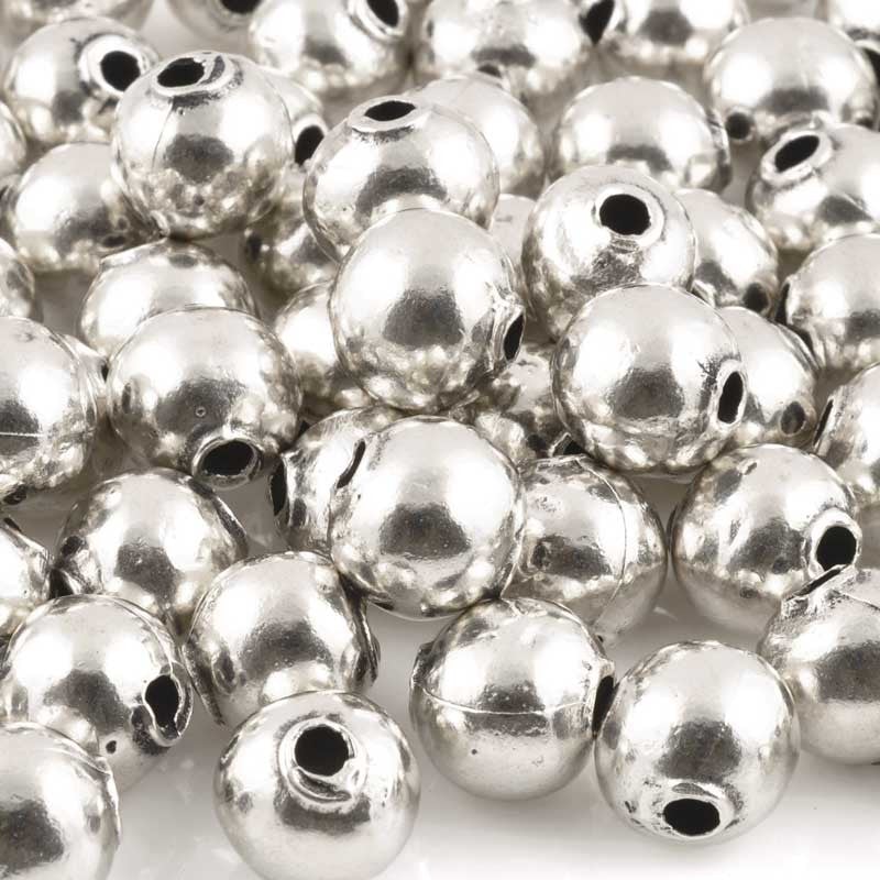 Casting Beads-11mm Round-Antique Silver