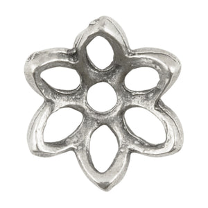 Casting Beads-15mm Flower Bead Cap-Antique Silver-Quantity 1