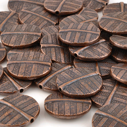 Casting-30mm Geometric Bead-Antique Copper