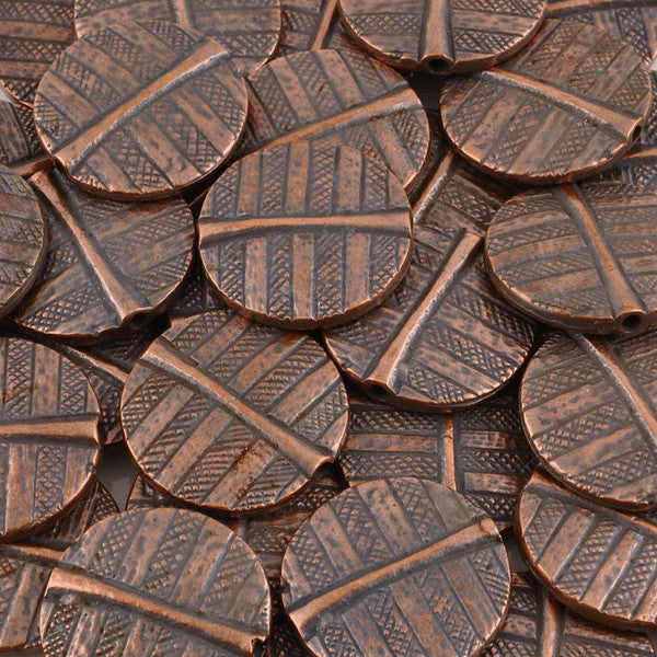 Casting-30mm Geometric Bead-Antique Copper