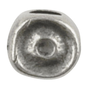 Casting Beads Wholesale-4x10mm Tiny Swirl-Antique Silver-Quantity 50