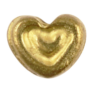 Casting Beads-5x6mm Tiny Heart-Brass-Quantity 5