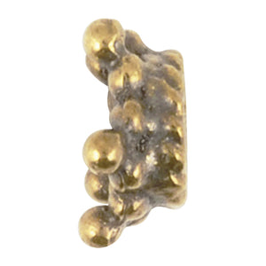 Casting Beads Wholesale-8mm Dotted Star Bead Cap-Antique Bronze-Quantity 50