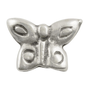 Casting Beads Wholesale-14x13mm Tiny Butterfly-Antique Silver-Quantity 25