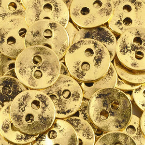 Casting Button-12mm Vintage-Antique Gold
