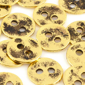 Casting Button-12mm Vintage-Antique Gold