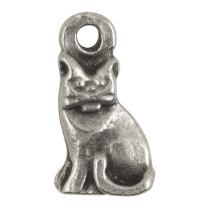 Casting Charm-10x15mm Tiny Cat-Antique Silver-Quantity 2