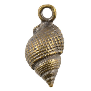 Casting Charm-11x23mm Whelk Shell-Antique Bronze