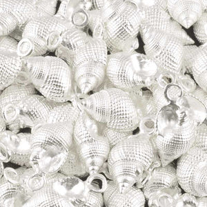 Casting Charm-11x23mm Whelk Shell-Silver-Quantity 1