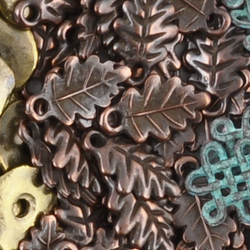 Casting Charm-12x20mm Fall Leaf-Antique Copper