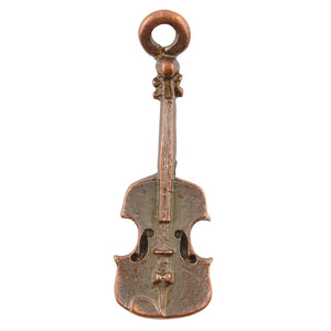 Casting Charm-12x39mm Violin-Antique Copper