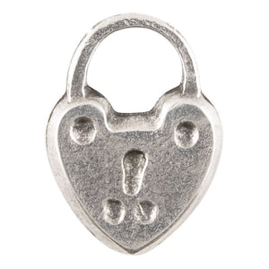 Casting Charm-14x20mm Heart Lock-Antique Silver