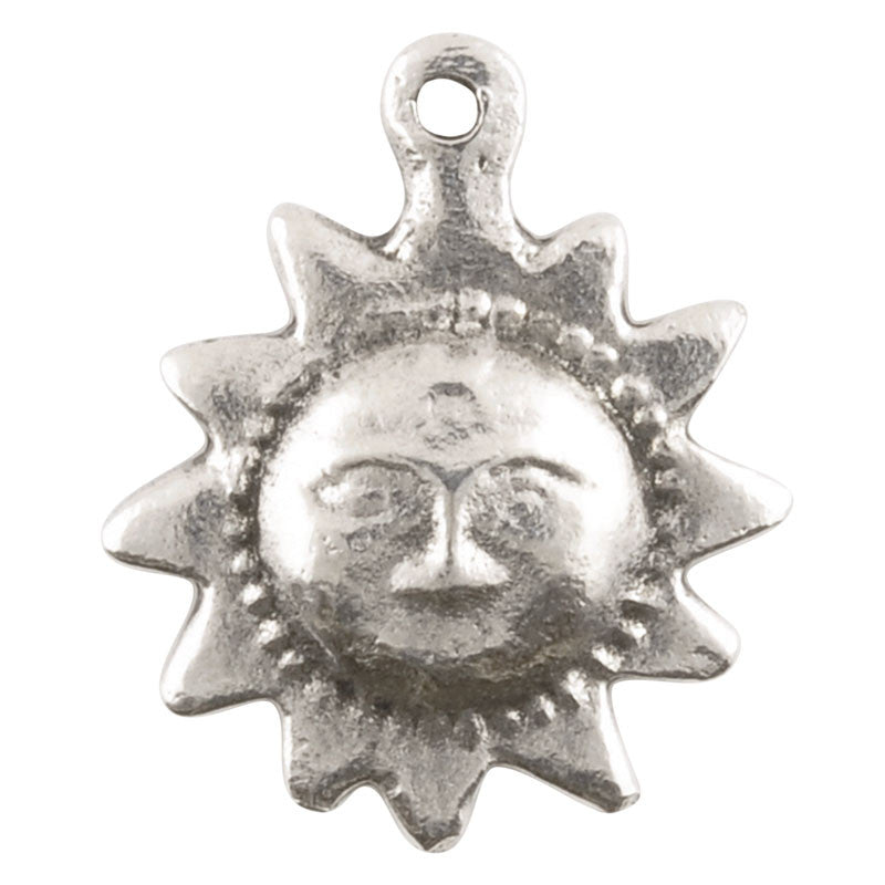 Casting Charm-16x20mm Sun-Antique Silver