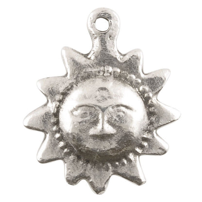 Casting Charm-16x20mm Sun-Antique Silver