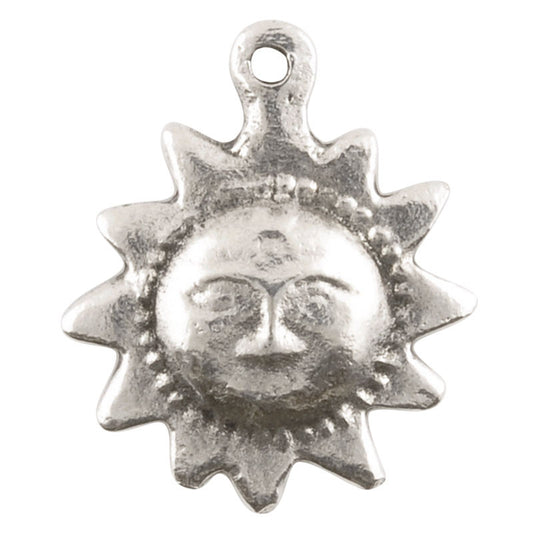Casting Charm-16x20mm Sun-Antique Silver