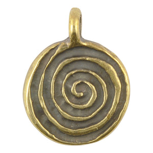 Casting Charm-16x21mm Spiral-Antique Bronze