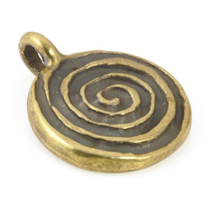 Casting Charm-16x21mm Spiral-Antique Bronze