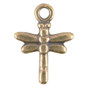 Casting Charm-17x12mm Tiny Dragonfly-Antique Bronze