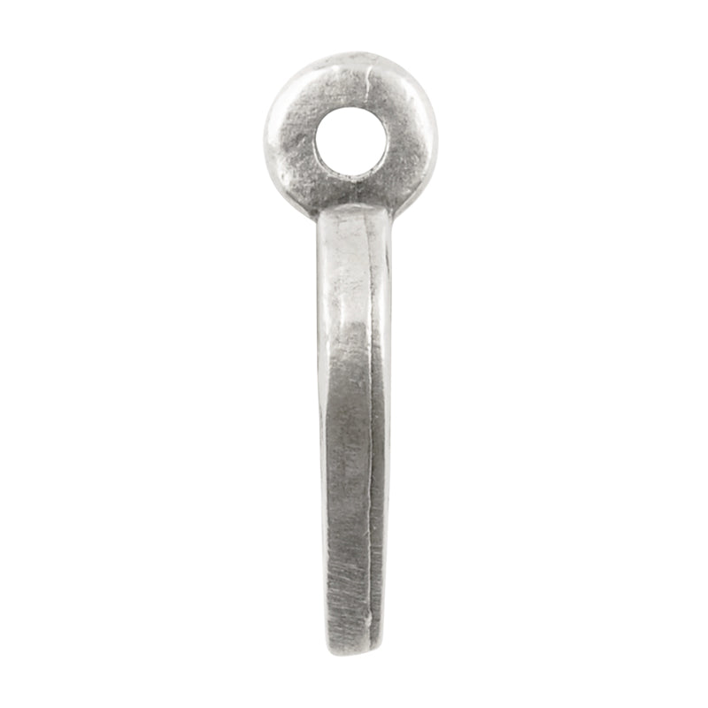 Casting Charm-18x23mm Stamped Heart-Antique Silver-Quantity 1