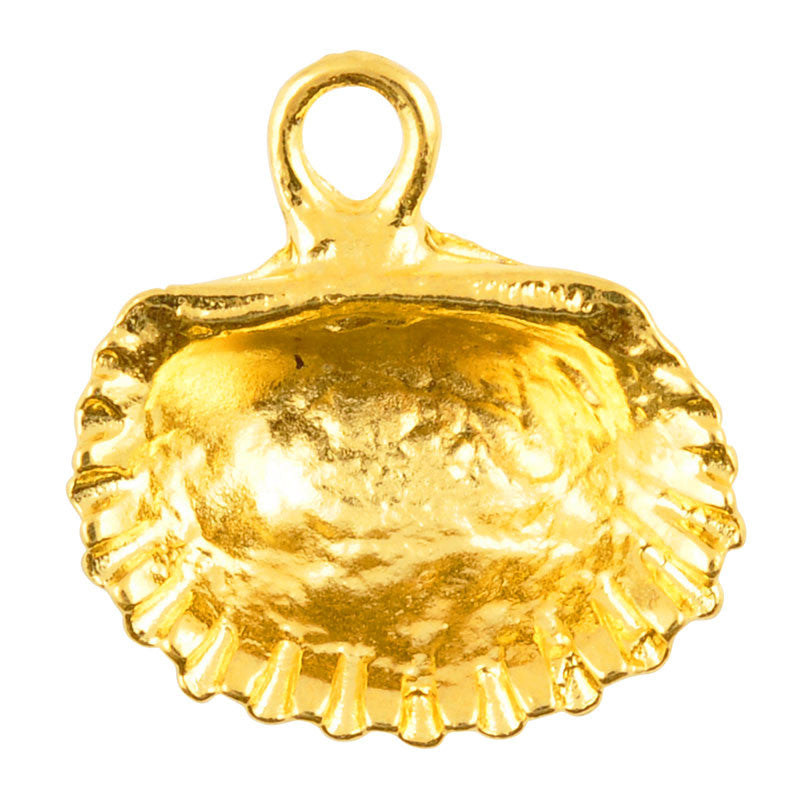Casting Charm-20mm Cockle Shell-Gold