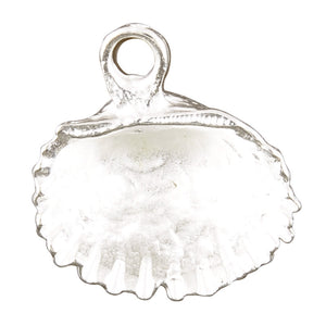 Casting Charm Wholesale-20mm Cockle Shell-Silver-Quantity 10