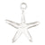 Casting Charm-23x25mm Starfish-Silver