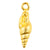 Casting Charm-8x25mm Conical Shell-Gold