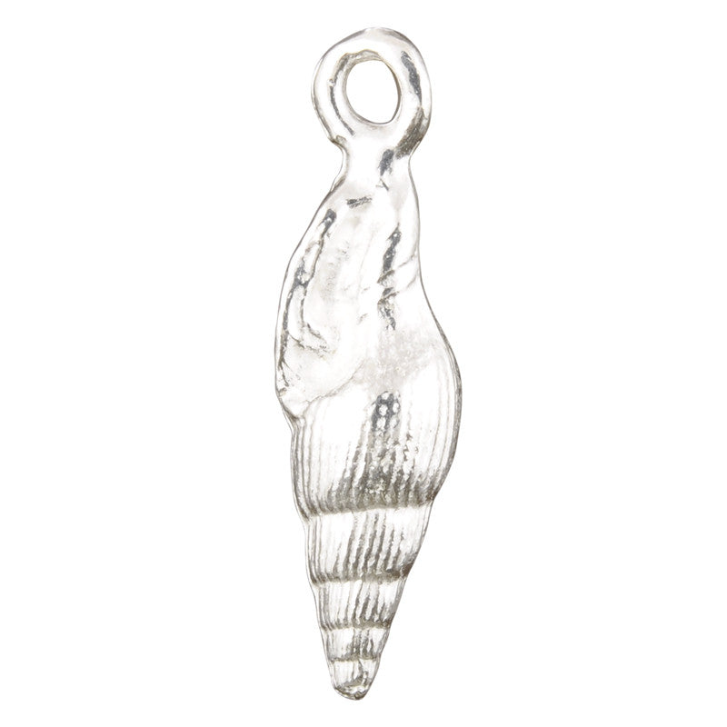 Casting Charm-8x25mm Conical Shell-Silver