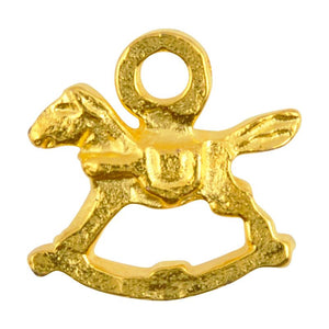 Casting Charm Wholesale-14x15mm Rocking Horse-Gold-Quantity 1