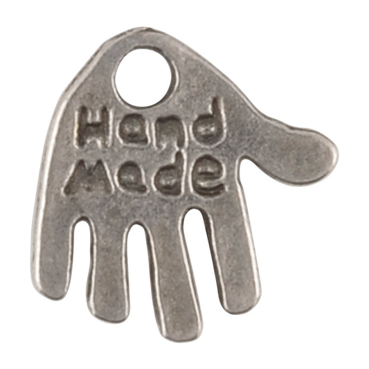 Casting Charms-20mm Hand Made Tag-Antique Silver-Quantity 5