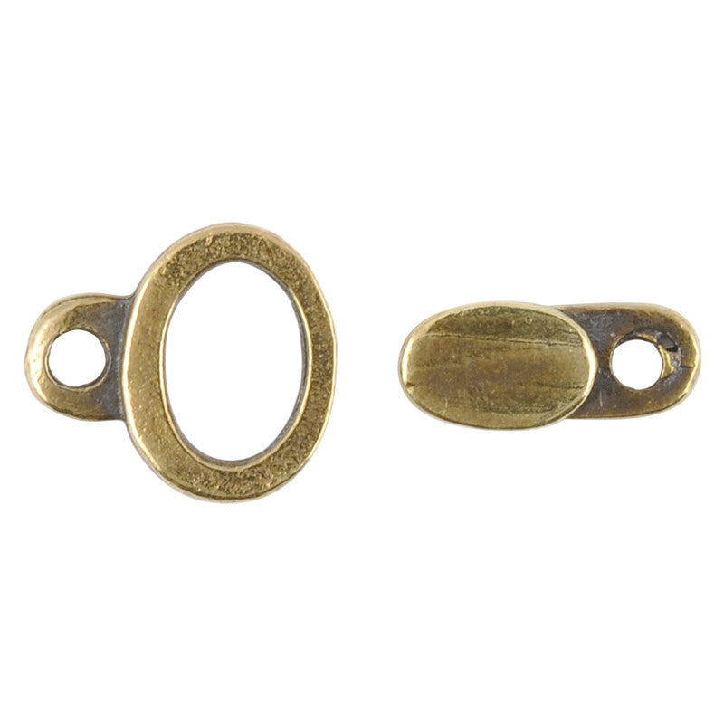 Casting Clasp-5x12mm Hook and 11x12mm Eye-Antique Bronze