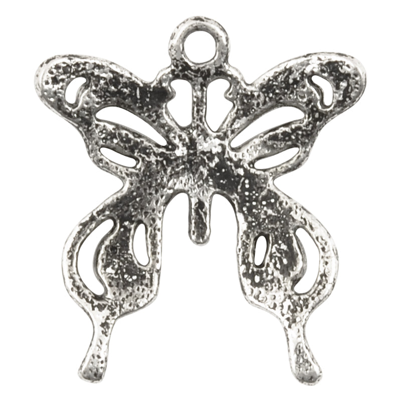 Casting Pendant-23mm Butterfly-Antique Silver-Quantity 1