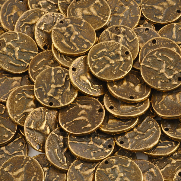 Casting-24mm Coin-Pendant-Antique Bronze
