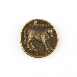 Casting-24mm Coin-Pendant-Antique Bronze-Quantity 1