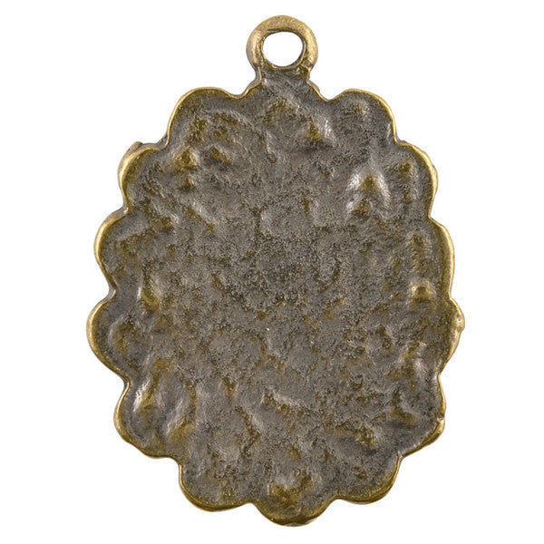 Castings-25x34mm Floral Bezel-Antique Bronze