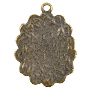 Castings-25x34mm Floral Bezel-Antique Bronze