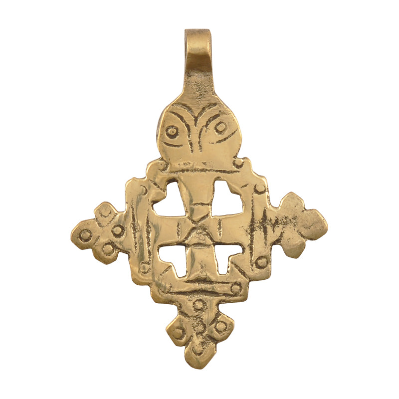 Casting Pendants-50x38mm Ethiopian Cross-Bronze-Quantity 1