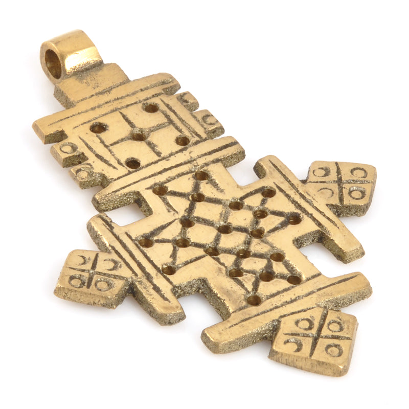 Casting Pendants-65x43mm Ethiopian Cross-Bronze-Quantity 1