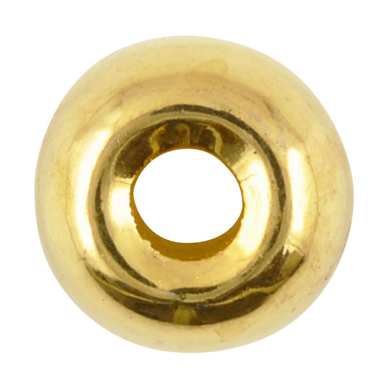 Ceramic Beads-10mm Rondelle Shaped-Gold