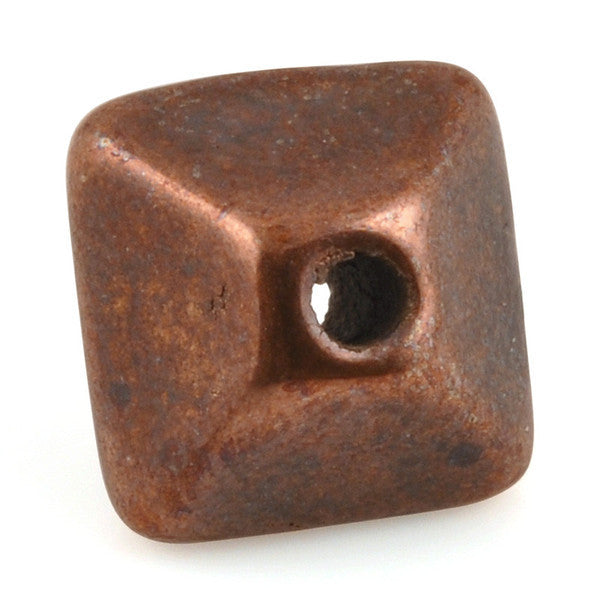 Ceramic Beads-11mm Octahedron-Antique Copper