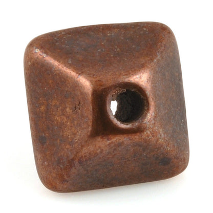 Ceramic Beads-11mm Octahedron-Antique Copper