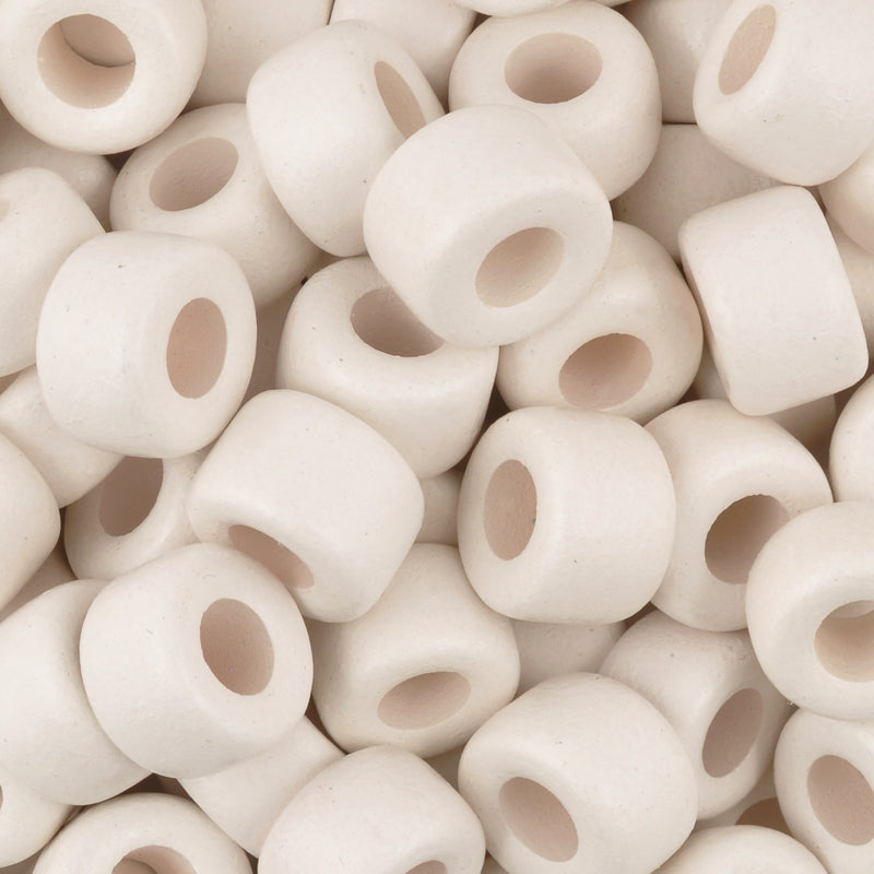 Wholesale Ceramic Beads-15mm Rounded Tube-White