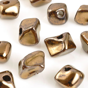 Ceramic Beads-16mm Chunky-Antique Bronze-Quantity 1