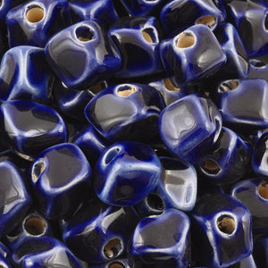 Ceramic Beads-16mm Chunky-Phthalo Blue-Quantity 1