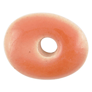 Ceramic Beads-16mm Donut-Salmon Pink