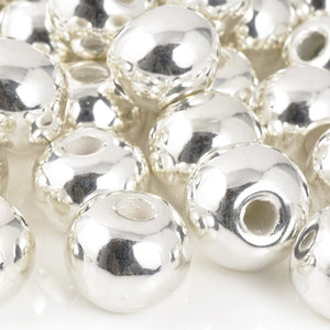 Ceramic Beads-16mm Round-Silver