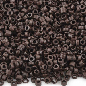 Ceramic Beads-3mm Tube-Burnt Umber