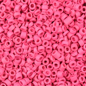 Ceramic Beads-3mm Tube-Fuchsia Rose-5 Grams