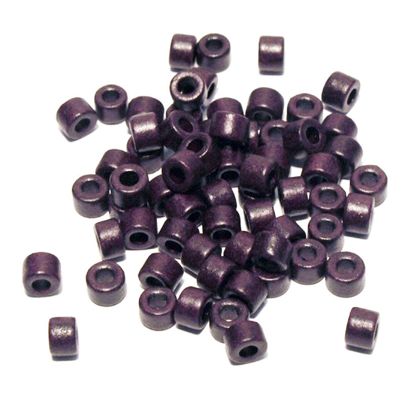 Ceramic Beads-4x6mm Tube-Eggplant