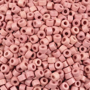 Ceramic Beads-4x6mm Tube-Rose Pink